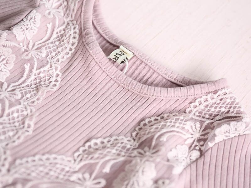 クレープワンピース　ピンク マゼンダピンク 7分袖 ワンピース | Vivid Pink 7Sleeve One-Piece