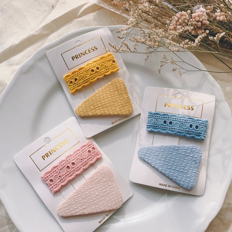 即納】三角ピンとレースのヘアピン クリップピン | moka.