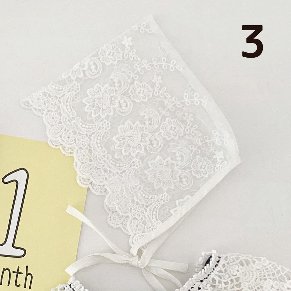 即納】3種類から選べる♡お上品なレースの帽子 ベビー ボンネット | moka 