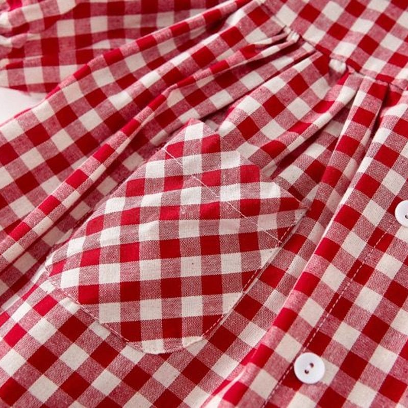 残り100sizeのみ】白襟のお嬢様なギンガムチェックワンピース