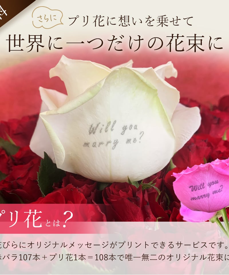 赤バラの花束 108本 | PLANAGE