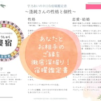 〜完全保存版〜 あなたとあの人のご縁を徹底深堀り！宿曜鑑定書