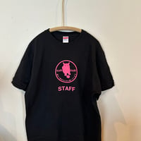 猫為労働Tシャツ～（日本語ver）ブラックピンク