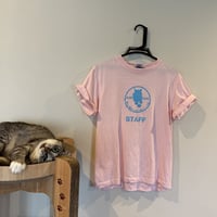 猫為労働Tシャツ～（日本語ver）桃色