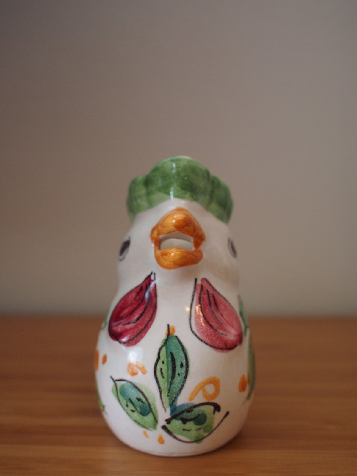 シチリア島の陶器のにわとりミルクピッチャー green x yellow | Bella Vita