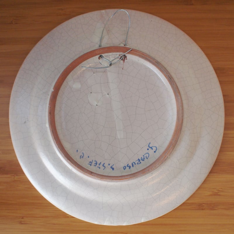 シチリア島の飾り皿 【裏にワイヤー取り付け穴あり】 | Bella Vita