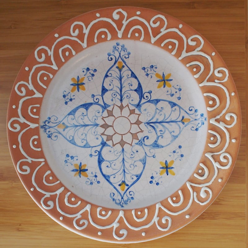 シチリア島の飾り皿 【裏にワイヤー取り付け穴あり】 | Bella Vita