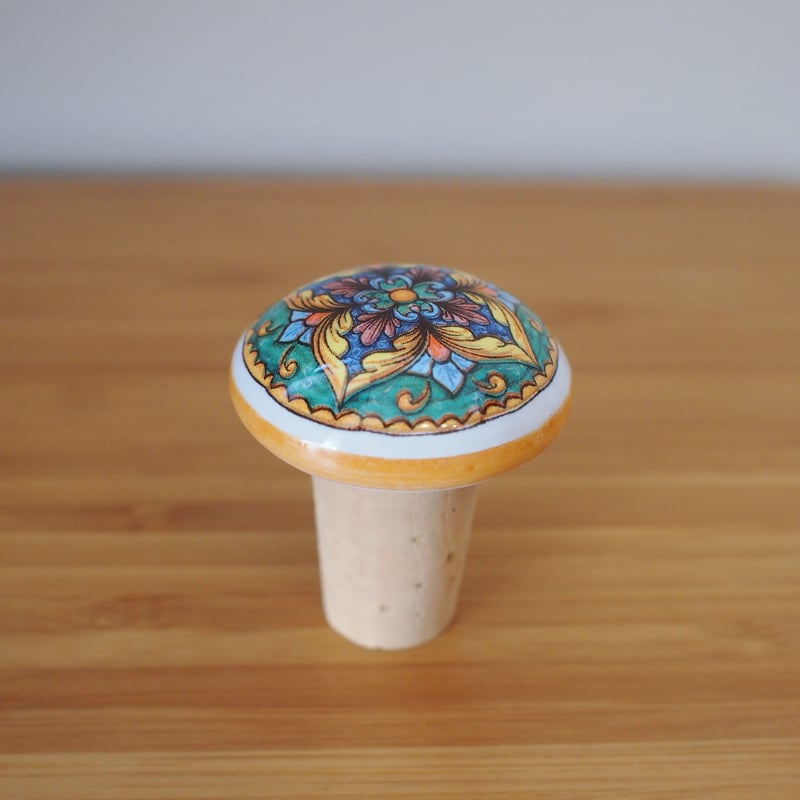 シチリア島の陶器のコルク栓/ 柄1 | Bella Vita