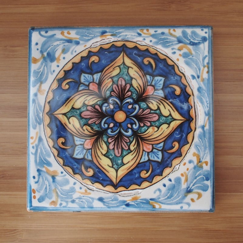 シチリア島の陶器のタイル 10X10cm | Bella Vita シチリア島の陶器のタイル 10X10cm | Bella Vita