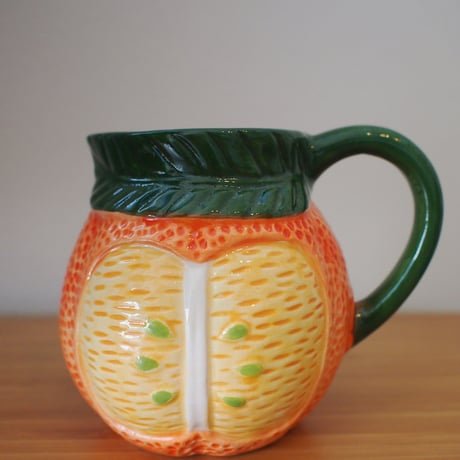 シチリア島の陶器製 ミルクピッチャー orange