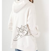 コットン100％裏毛バックプリントフーディー