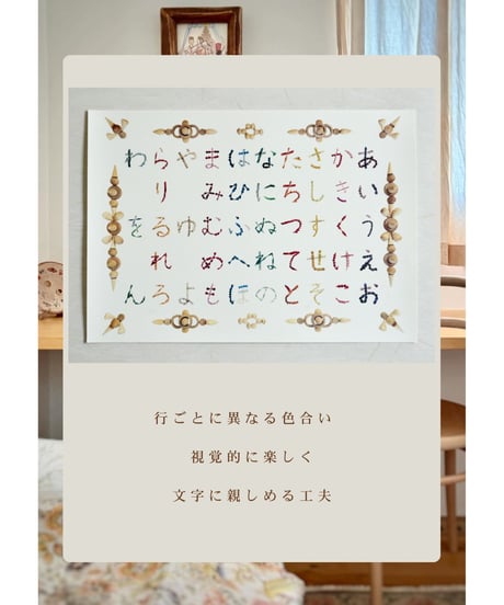 グラパットのマンダラで描いた 「あいうえお表」
