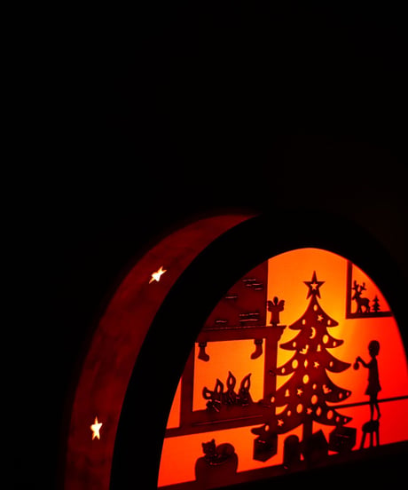 Silhouette slide Merry Christmas  /  Atelier DeNoest