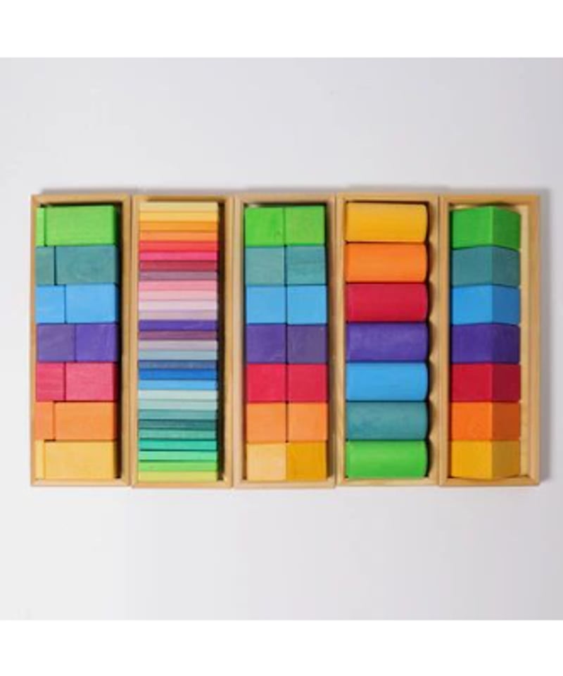 グリムス色と形積み木（5種） / Grimm's | Moinapi