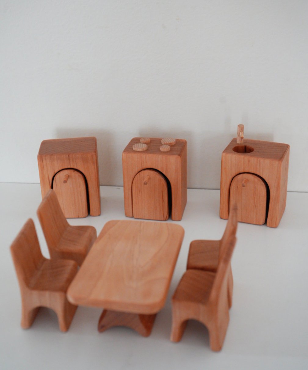 ドールハウス用ダイニング 8点セット/ ノルベルト社 | Moinapi