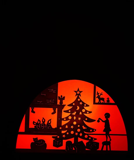 Silhouette slide Merry Christmas  /  Atelier DeNoest