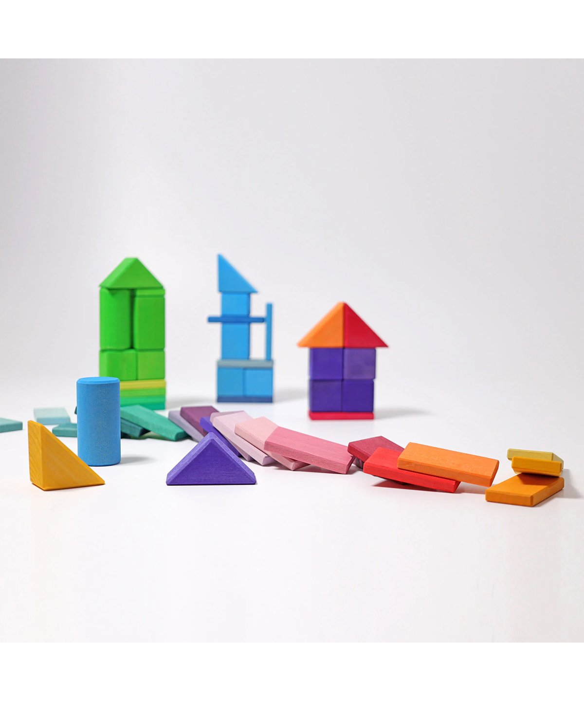 グリムス色と形積み木（5種） / Grimm's | Moinapi