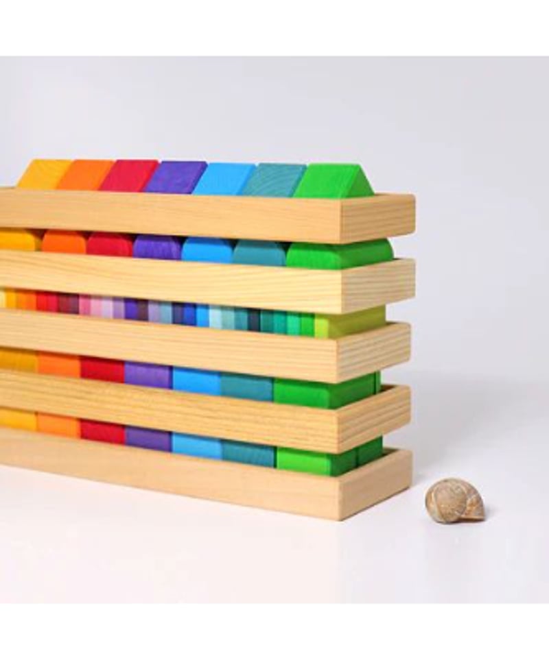 グリムス色と形積み木（5種） / Grimm's | Moinapi