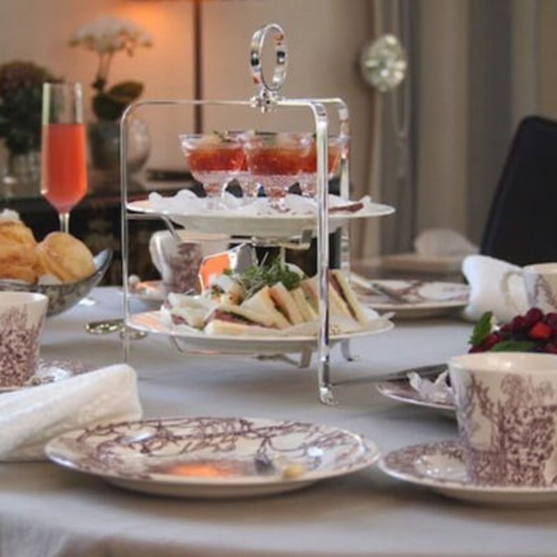 Hayakawa Silver 折りたたみティースタンド2段【受注後約1.5ヶ月前後