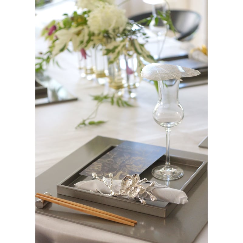 ゴールドとシルバーのリバーシブル折敷プレート 6枚セット 楽天市場