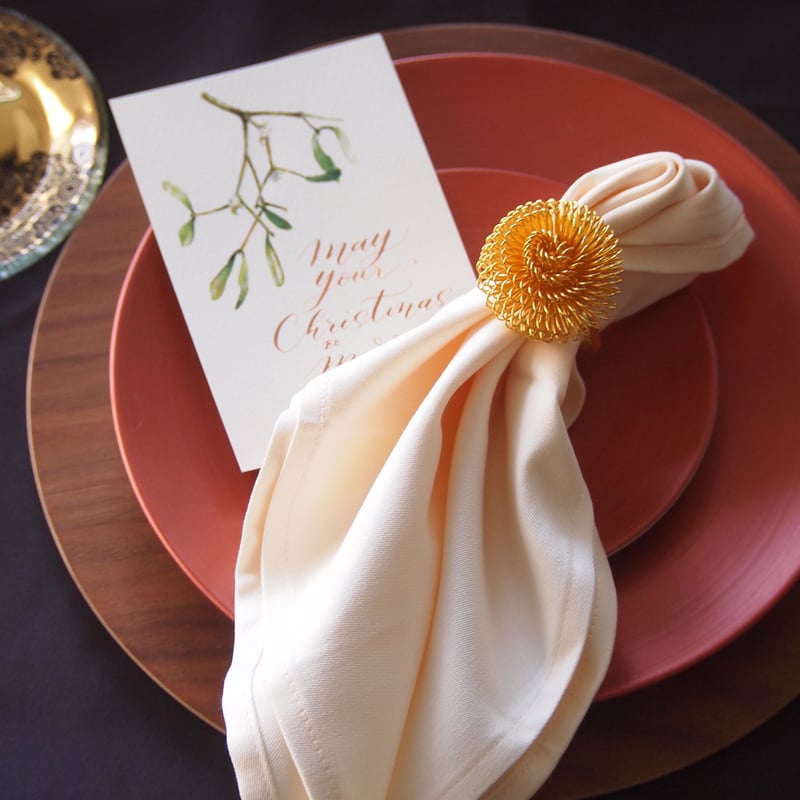 michael aram 花の装飾 ナプキンリング シルバーゴールド Michael Aram Four Gold Orchid Napkin Rings | Horchow