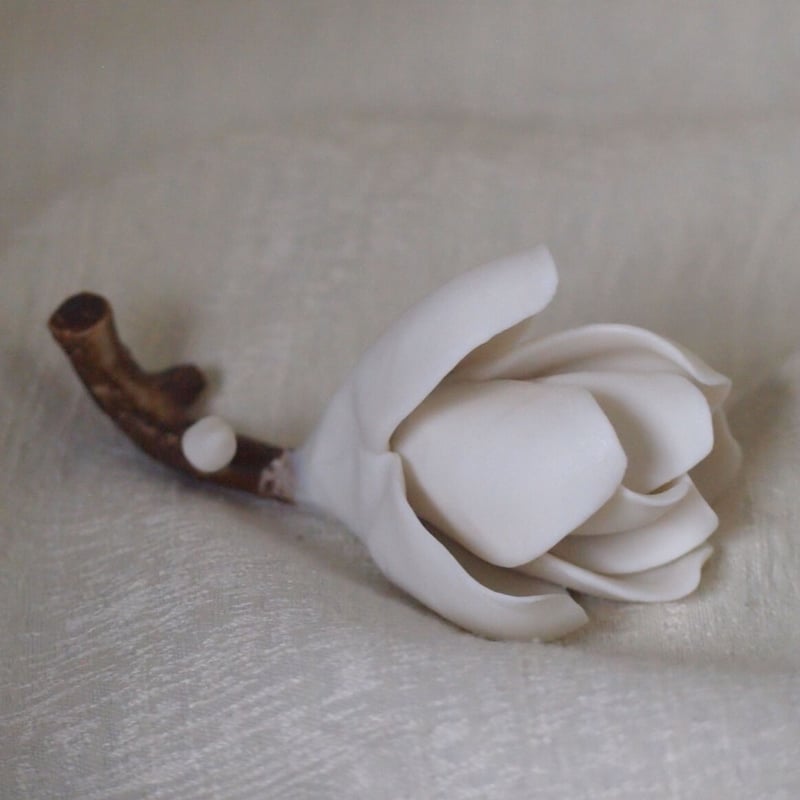 妻の作った 白木蓮 陶芸 マグノリア 1番好きな花