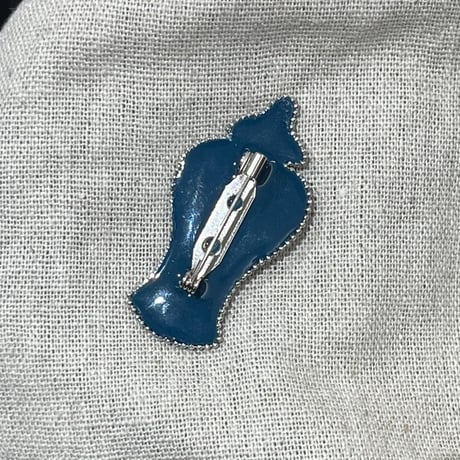 シノワズリブローチ　深藍色【ご注文から2~3週間でお届け】