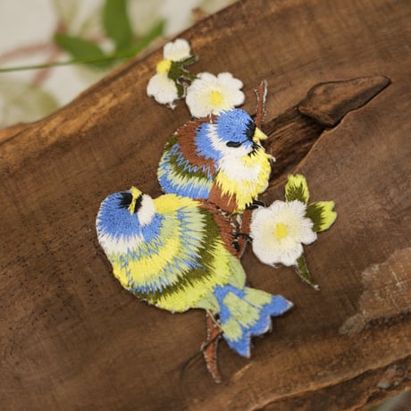 刺繍パーツ/アップリケ　2羽の鳥