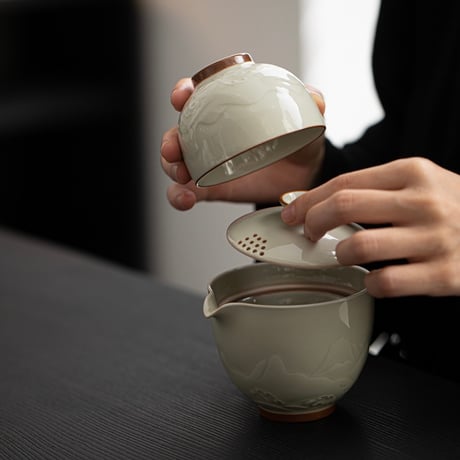 旅茶器４点set 　山河