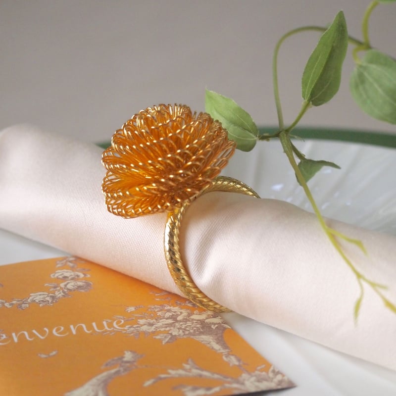 michael aram 花の装飾 ナプキンリング シルバーゴールド michael aram 花の装飾 ナプキンリング シルバーゴールド