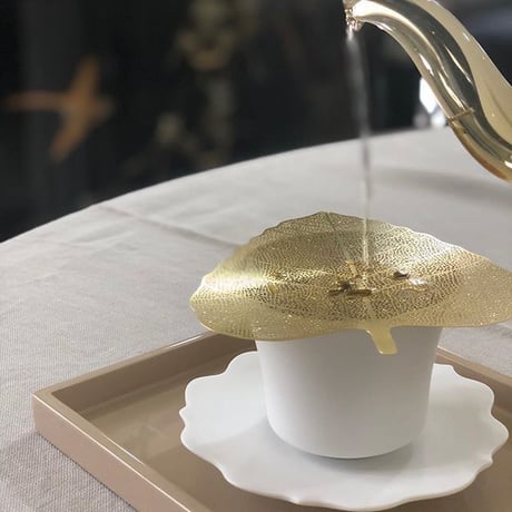 ゴールドとシルバーのリバーシブル折敷プレート 6枚セット SAN＆