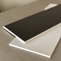 リバーシブル38cm長角折敷　アイボリー&ダークブラウン