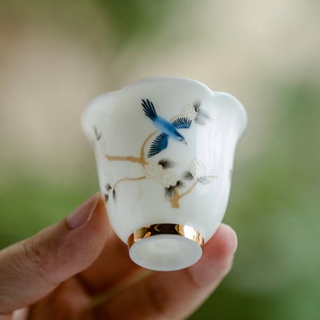 茶杯 SS　枝の鳥