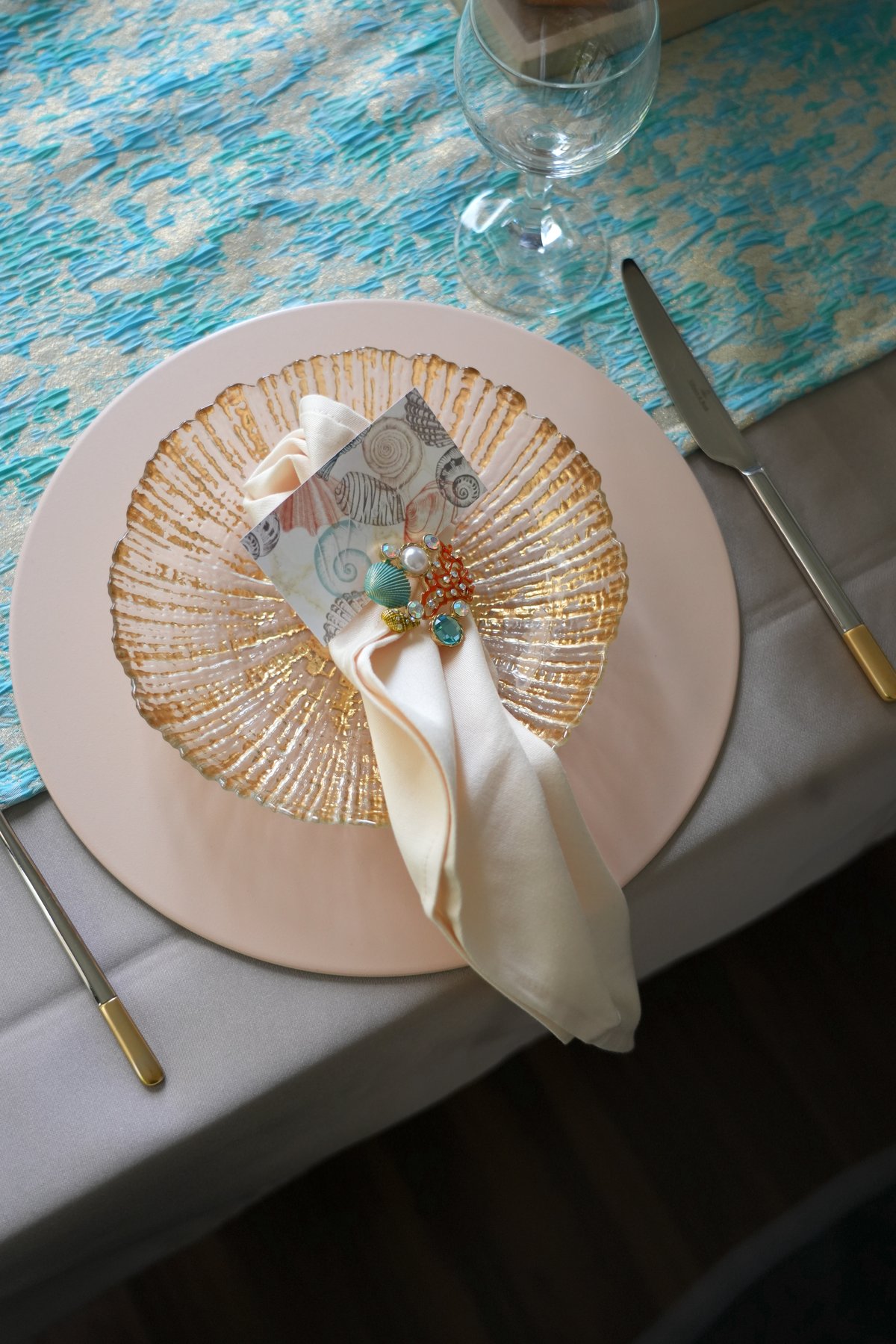 リバーシブルプレイスマット ブルーグレー＆シェルベージュ | MY Dear LIFE