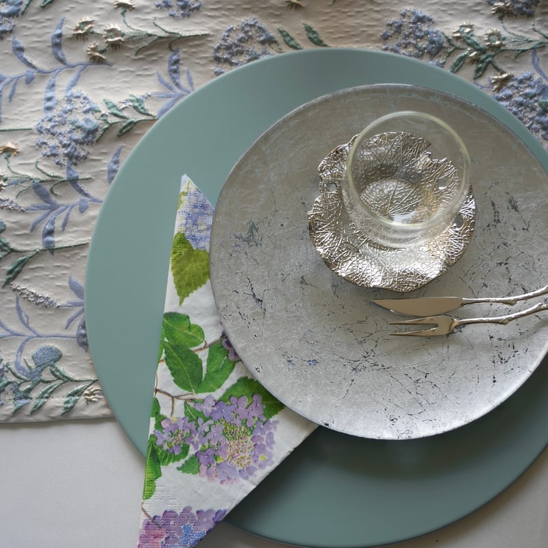 英国】 プレースマット 4枚組 16cm【シルバープレート】 英国