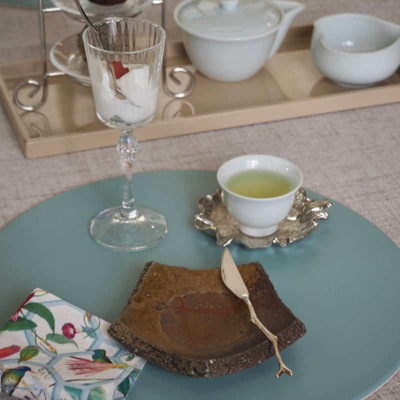 リバーシブルプレイスマット ブルーグレー＆シェルベージュ | MY Dear LIFE