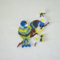 刺繍パーツ/アップリケ　2羽の鳥