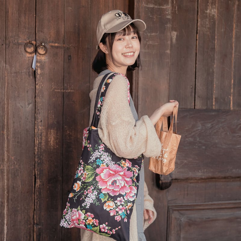 美品　インデンヤ花柄トートバッグ　袋付き 花柄トートバッグ トートバッグ SUMISUMI48 通販 16235909｜Creema