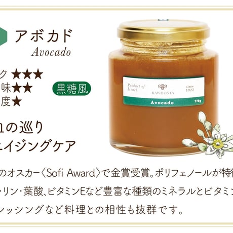 アボカドハニー〈Gift size_70g〉~Raw Honey~