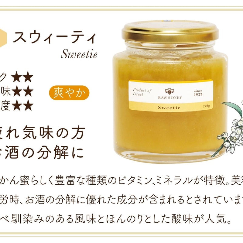 Raw Honey 】スウィーティハニー/みかん蜜〈M size_270g
