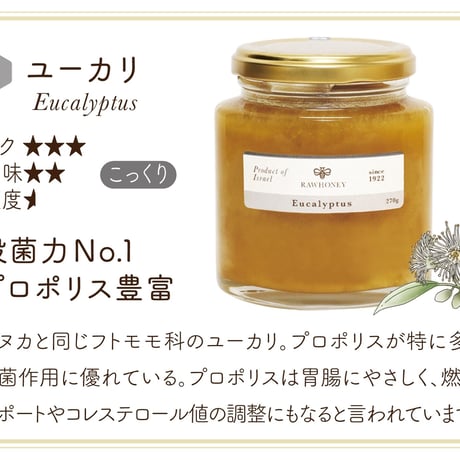 ユーカリハニー〈Gift size_70g 〉~Raw Honey~