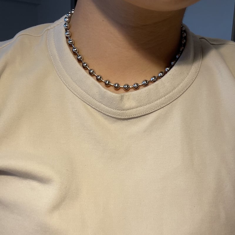 Ball chain necklace 6mm 70cm silver 304L | MELL