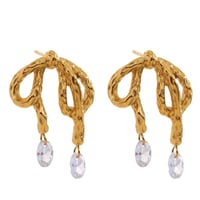 Teardrop ribbon piearce gold 316L