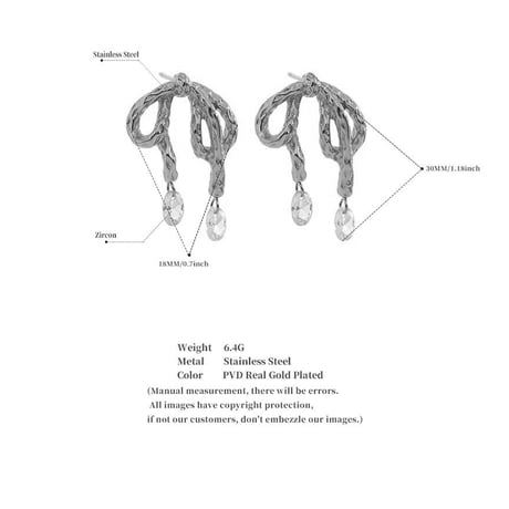 Teardrop ribbon piearce silver 316L
