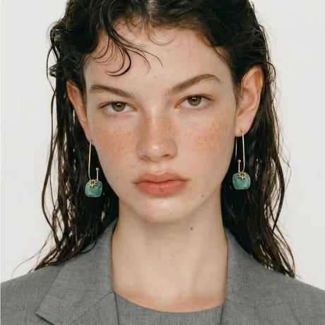 P-102 Natural Stone Drop Earrings