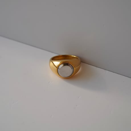 Stitch mirror ring combi 316L