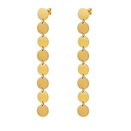 Long obal chain pierce gold 316L