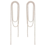 Glaring zirconia dainty long pierce gold 316L
