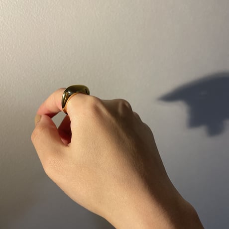 Thick disk ring gold 316L