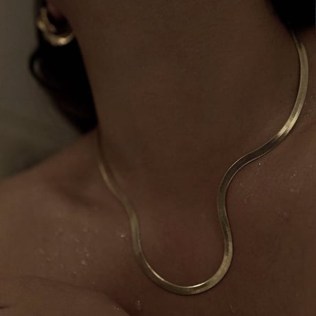 Snake chain 3mm necklace gold 316L